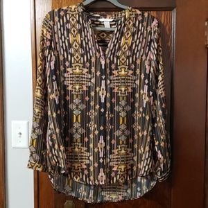 H&M Tribal Print Blouse